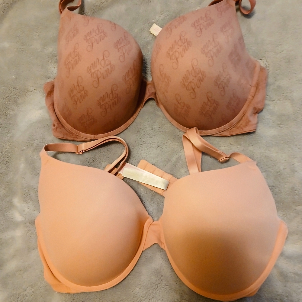 Victoria's Secret Peach and Pink Bra Duo